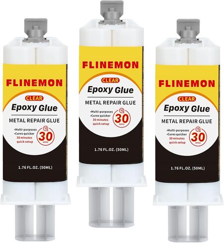 Plastic Epoxy Glue, Ceramic Repair Glue, 2 Part Epoxy Resin, Liquid Metal Welding Glue, Super Glue for Plastic, Metal to Plastic, Leather Wood Filler Clear 1.76 oz in Kuwait
