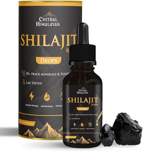 1000mg Pure Himalayan Organic Liquid Supplement - Pure Himalayan Shilajit Resin Drop for Men & Women with 85+ Trace Minerals & Fulvic Acid - Energy Boost, Immune Support, Strength – 1 Fl Oz in Saudi Arabia