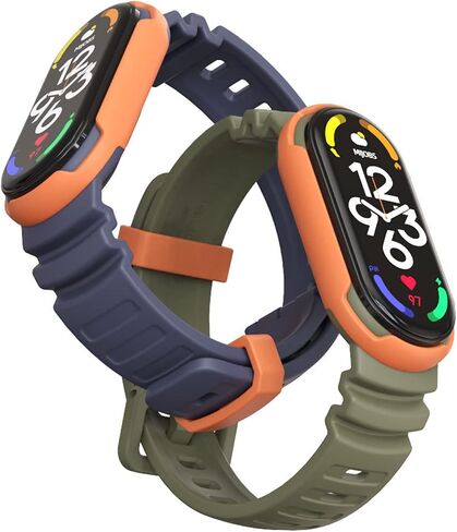 Silicone Rubber Strap for Xiaomi Mi Band 7/6/5 (ArmyGreen) in Saudi Arabia