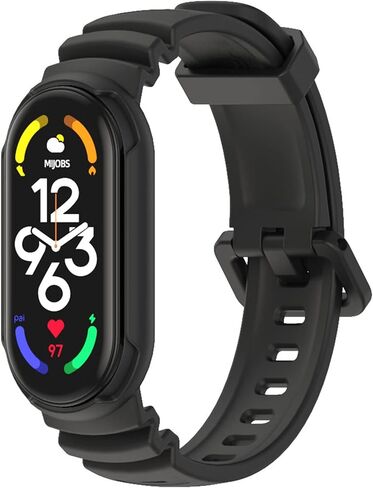 Silicone Rubber Strap for Xiaomi Mi Band 7/6/5 (ArmyGreen) in Saudi Arabia