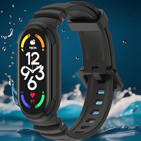 Silicone Rubber Strap for Xiaomi Mi Band 7/6/5 (ArmyGreen) in Saudi Arabia
