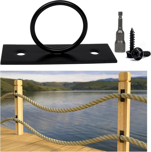5Pack 2inch Rope Support Holder Drop Ring Brackets Stainless Steel Decorative for Hemp Rope Fencing Stair Deck Railing Ceiling Hook in Saudi Arabia