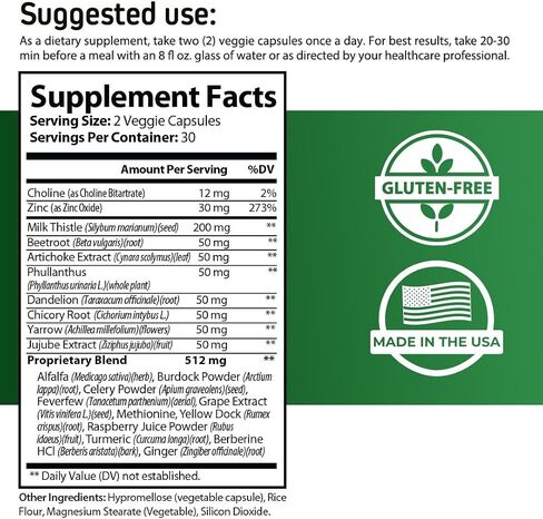 Urgent Liver 911 Herbal Liver Support Supplement Liver Cleanse Detox & Repair Formula with Milk Thistle Silymarin Dandelion Root and Artichoke Extract for Liver Health, 60 Capsules (1) in Saudi Arabia