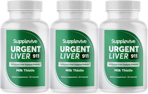Urgent Liver 911 Herbal Liver Support Supplement Liver Cleanse Detox & Repair Formula with Milk Thistle Silymarin Dandelion Root and Artichoke Extract for Liver Health, 60 Capsules (1) in Saudi Arabia