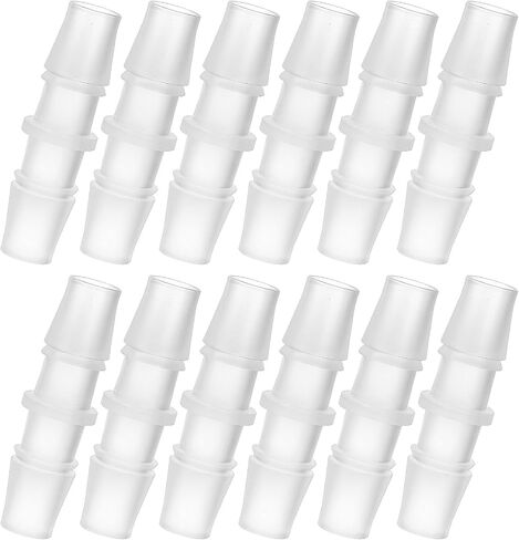 12Pcs Plastic Hose Barb Fitting 3/8" x 3/8" Barbed Splicer Mender Equal Barbed Hose Pipe Fitting Connector Adapter Union Splice Joint in Saudi Arabia