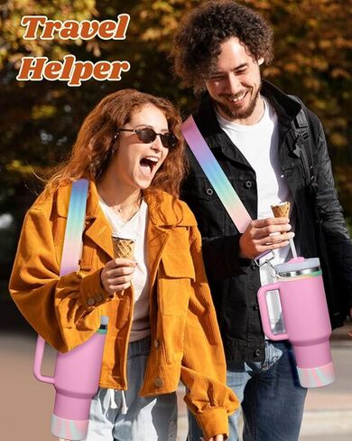 Cup Straps Carrier with Boot for Stanley 40 30 oz - Water Bottle Shoulder Handle Holder Sling in Kuwait