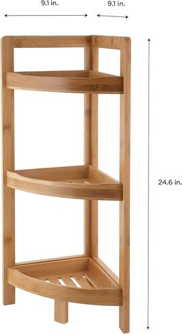 3-tier Corner Bathroom Shelf (9.05 X 9.05 X 24.4") in Saudi Arabia