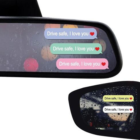 8 Styles Hello Beautiful Mirror Decal Rear View Mirror Sticker Passenger Princess Car Decor Vanity Accessories for Women Self Affirmations Mirror Window Decal Gift in Kuwait