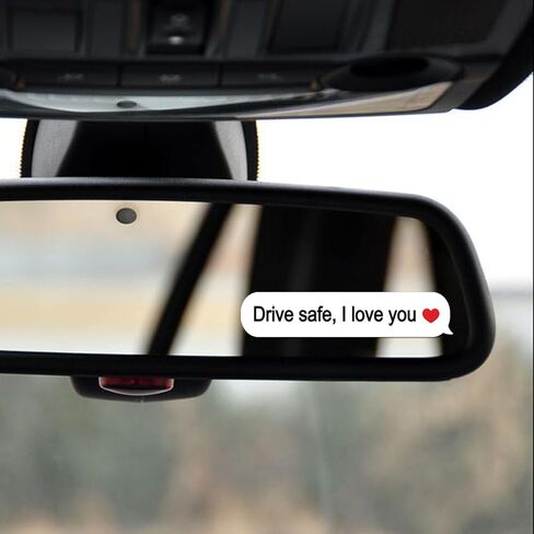 8 Styles Hello Beautiful Mirror Decal Rear View Mirror Sticker Passenger Princess Car Decor Vanity Accessories for Women Self Affirmations Mirror Window Decal Gift in Kuwait