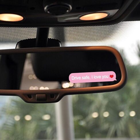 8 Styles Hello Beautiful Mirror Decal Rear View Mirror Sticker Passenger Princess Car Decor Vanity Accessories for Women Self Affirmations Mirror Window Decal Gift in Kuwait