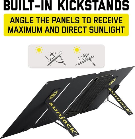 SunJack 15 Watt Foldable IP67 Waterproof ETFE Monocrystalline Solar Panel Charger with USB-C and USB-A for Cell Phones, Tablets and Portable for Backpacking, Camping, Hiking and More in Saudi Arabia