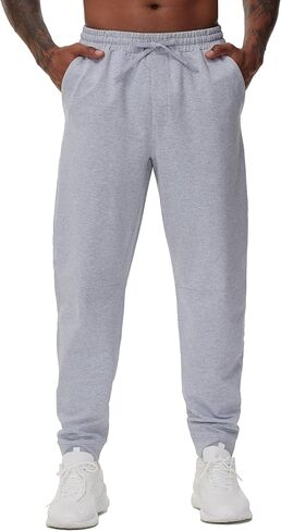 THE GYM PEOPLE Men's Drawstring Workout Joggers Pants Lightweight Tapered Running Lounge Sweatpants with Pockets in Kuwait