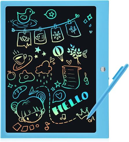 EooCoo سبورة إلكترونية مقاس 10 * 13 بوصة، ألعاب سفر للأطفال الصغار سبورة قابلة للمسح، دفتر ملاحظات قابل لإعادة الاستخدام، لوحة إعلانات، لوحة كتابة رسائل LCD مع قلم للمنزل والدراسة الجامعية والمكتب in Saudi Arabia