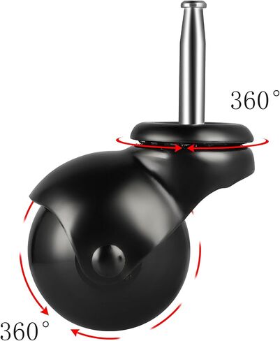 2" Vintage Ball Caster Wheels with Sockets, Swivel Spherical Stem Caster, 5/16" x 1-1/2" Stem, Mount for Furniture, Sofa, Chair, Cabinet, Cart, Set of 4 in Saudi Arabia