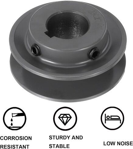 uxcell BK27-1 V-Belt Sheave 1"Bore 2.7"OD Single Groove Web Sheave Bored-to-Size Sheave, Cast Iron, Belt Section for 3L or B Belt in Saudi Arabia