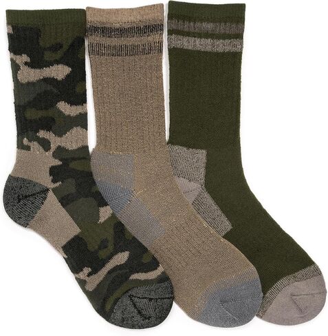 MUK LUKS Men's Crew Hike Heat Retainer Socks (3 Pack) in Saudi Arabia
