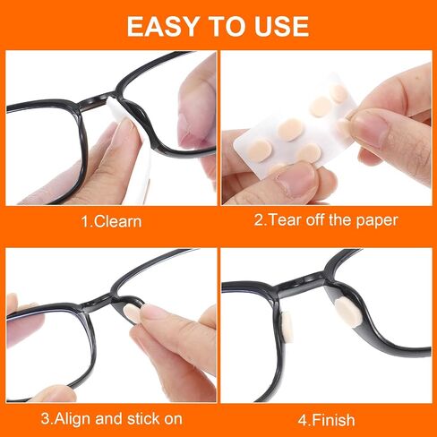 60 Pairs of Eye Glasses Nose Pads Non Slip, 1.5mm Soft Comfort Foam Nose Cushion, Keep Glasses from Sliding, Self Adhesive Anti Slip Glasses Nose Pads Cushion for Glasses Eyeglasses Sunglasses(Skin) in Saudi Arabia