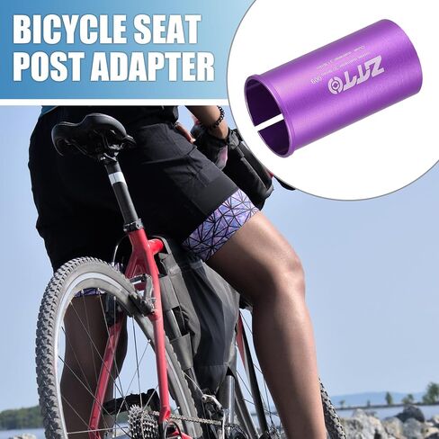 Seatpost Shim Adapter Durable 30.9mm 1.22" ID 31.6mm 1.24" OD Bike Seatpost Tube Reducing Sleeve Bushing Aluminum Alloy Purple (Set of 2) in Saudi Arabia
