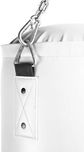 Everlast Powerlock 80 Pound Heavy Bag with Chain Style Hanging System, Double Reinforced D Ring and Nylon Strap for Boxing and Fitness Workouts, White in Saudi Arabia