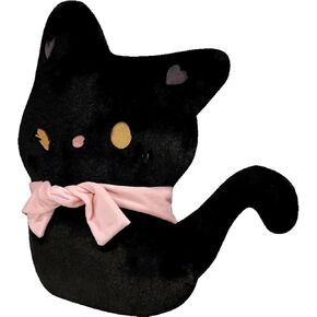 Cute Plush Cat 9.8" White Kawaii Cat Plushie, Soft Cat Stuffed Animals Toys Soft Cat Plushy for Kids Boys Girls