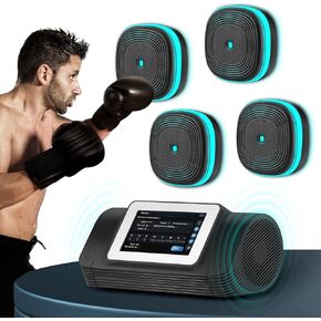 Newhai Split Music Boxing Machine Wall Mounted Electric Smart Music Punching Machine with Functional Host & Split Targets, Mode & Speed Adjustable Lite Boxer for Aduts Kids Workout at Home & Gym