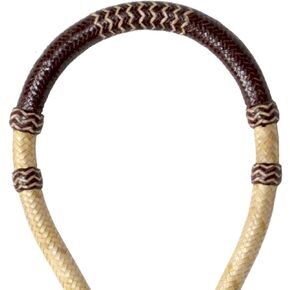 New Equestrian Horse Tack Bosal Hand Braided Raw Hide Plated Bosal Hand Crafted 5/8'' Thickness Rawhide Full Size Natural Brown