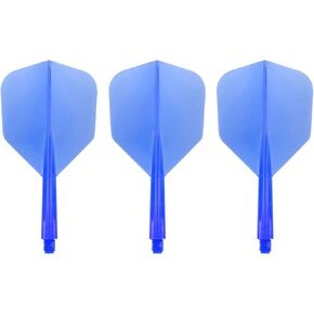 Condor Zero Stress Flight System - Small Clear Blue - Dart Flights Short