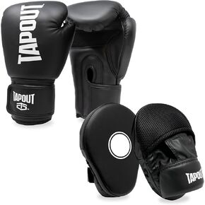 TAPOUT Boxing Kit with 10 oz Gloves and Matching Blocking Focus Pads
