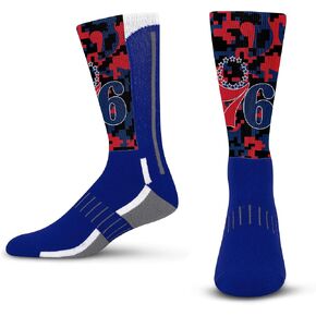 For Bare Feet Men's NBA Digi Mashup Crew Sock Large