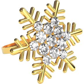 ZeeDix Christmas Flower Napkin Rings Set of 8, Silver Lotus Elegant Rhinestone Napkin Ring Serviette Buckles Holder for Wedding Birthday Christmas Holiday Party Home Kitchen Dinner Table Decoration in Saudi Arabia