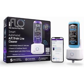 iFLO® Smart Automated AC Drain Line Cleaning System, Includes 36oz Cleaner Cartridge