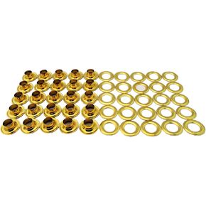 C.S. Osborne 25 Sets Gold Grommets & Plain Washers #G1-4 (1/2" Hole)