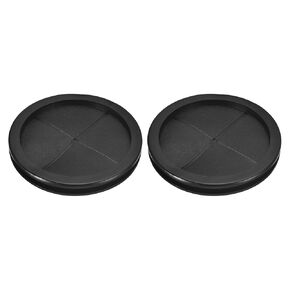 uxcell 2Pcs Rubber Grommets 4-3/8" (110mm) Drill Hole, 4" (100mm) ID Double Sided Hole Plugs Ring Gasket for Firewall Cable Wire Protecting, Black