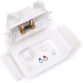 Oatey 38241 Contractor Assembled Washing Machine Outlet Box, 1/4" Turn, 2"x4", 3/4 In, ASTM F1807