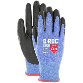 MAGID ANSI A5 D-ROC AeroDex 18-Gauge Work Gloves, 1 Pair, Foam Nitrile Coated, Size 6/XS, Blue in Kuwait