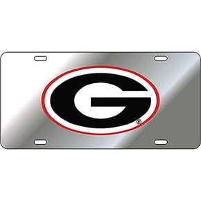 Georgia Acrylic License Plate Officially Licensed UGA Bulldogs Silver G