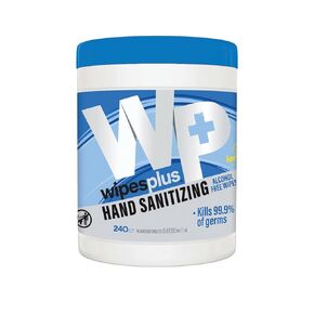 Hand Sanitizing Wipes Canister Alcohol Free for Home and Business, 240 Count