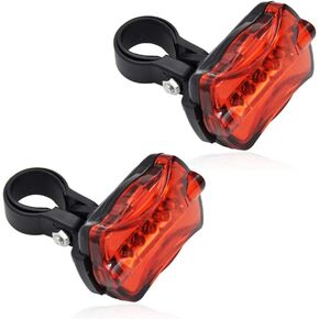 Bike Tail Light, Bicycle Warning Taillight with 5 LED Bulb 7 Light Modes Cycling Light for Bicycles, Helmets, Backpacks, Waterproof in Saudi Arabia