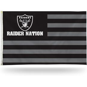 Rico Industries NFL Football Las Vegas Raiders Alternate 3' x 5' Banner Flag Single Sided - Indoor or Outdoor - Home Décor