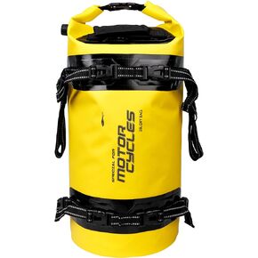 25L Waterproof Motorcycle Dry Bag - Motorcycle Luggage Tail Bag with Straps for Back Seat - Roll Top Dry Bag for Kayaking, Rafting, Boating, Camping, Travel, Beach