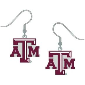 Texas A&M Aggies Earrings J-Hook Logo