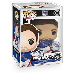Pop Hockey - Henrik Lundqvist New York Rangers NHL Vinyl Figure Bundle with Compatible Funko Box Protector