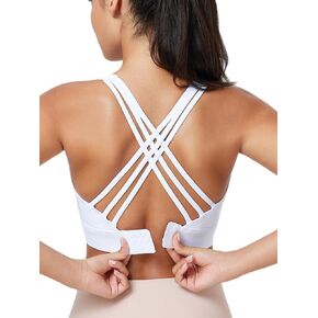 High Impact Sports Bra for Women High Support Molded Cups Strappy Women’s Sports Bra for Workout,Training and Running
