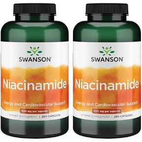 Swanson Premium Brand Niacinamide 500 mg 250 Caps 2 Pack
