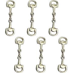 vokoko 6PCS Light Gold Horse Bit Snaffle Bit Buckle Elegant Horsebit Equestrian Jewelry