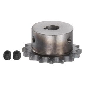 HARFINGTON DIN/ISO 06B Roller Chain Sprocket 16T Pitch 3/8" 12mm Bore A3 Carbon Steel Motor Drive Gear