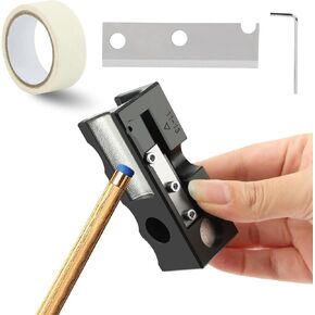 JIANWEI 11-in-1 Aluminum Pool Cue Tip Shaper, Portable Billiard Cue Tip Repair Tool with Tape, Pool Cue Shaper Accessories for Replacement and Shaping Cue Tips(Black) in Kuwait