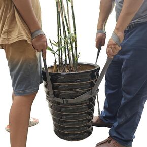 Potted Plant Mover and Lifting Straps for Garden, Landscaping Lifting Straps, Move Heavy Garden Objects: Flower Pots, Planters, Trees, Rocks,Pot Tool,Gray