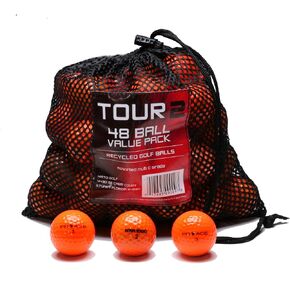 Various Brands Recycled B Grade Golf Balls in Mesh Bag (48 Pack)