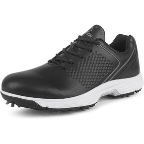 THESTRON Professional Golf Shoes for Men 7 Spikes Non-Slip Outdoor Golf Sport Training Sneakers Mens Comfortable Sport Shoes for Golfing Size 7-15